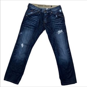 Vintage guess studded pockets deviator slim jeans